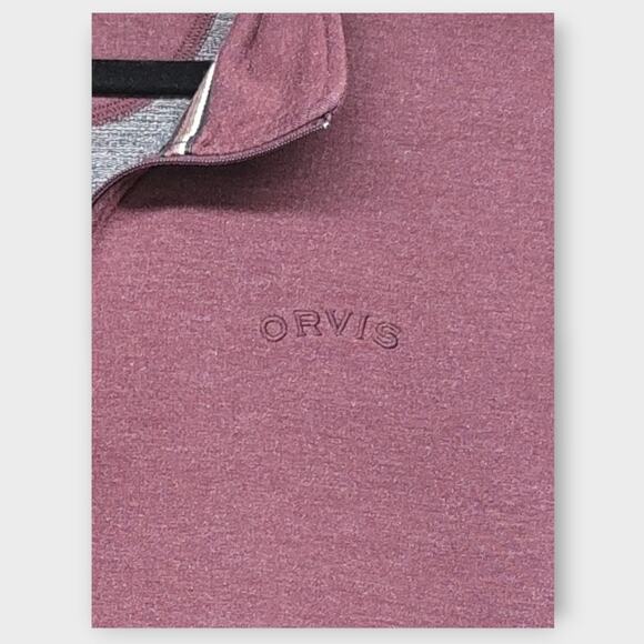 Mens ORVIS Soft Lightweight 1/4 Zip Purple Pullover Sweater Size XXL - Picture 5 of 7